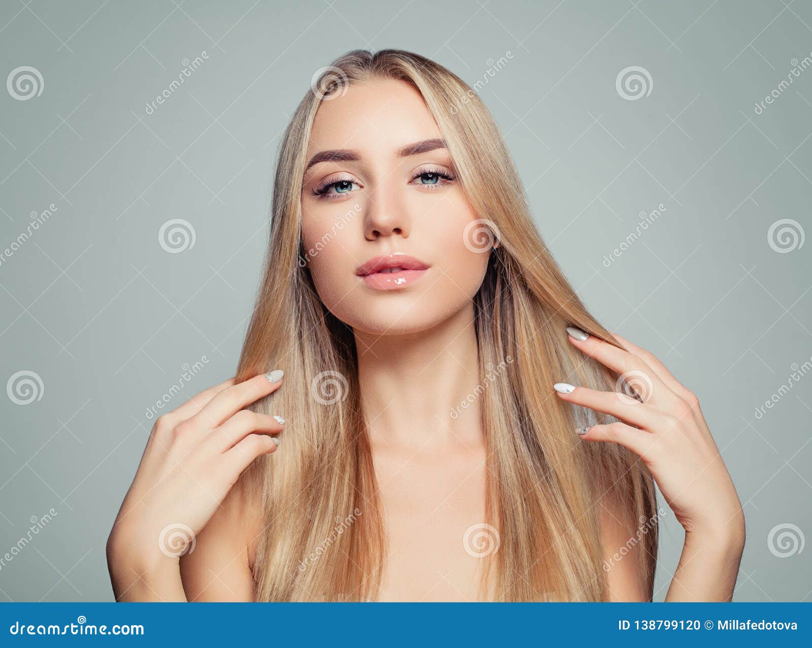 Blonde Hair Woman. Pretty Girl with Long Healthy and Perfect Skin, Beauty Stock Photo - Image of hairdo, hairstyle: 138799120