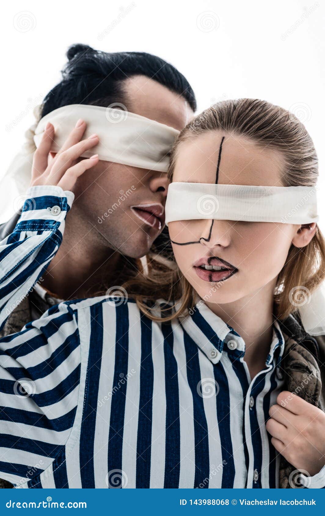 Blindfolded and lost stock photo. Image of problem, female - 67436338