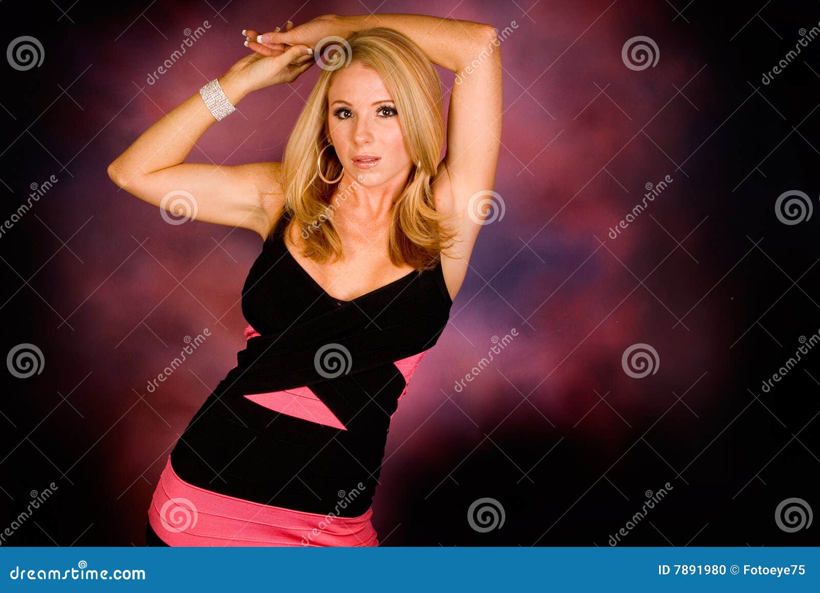 Blonde in Dress stock photo. Image of glamorous, breast - 7891980