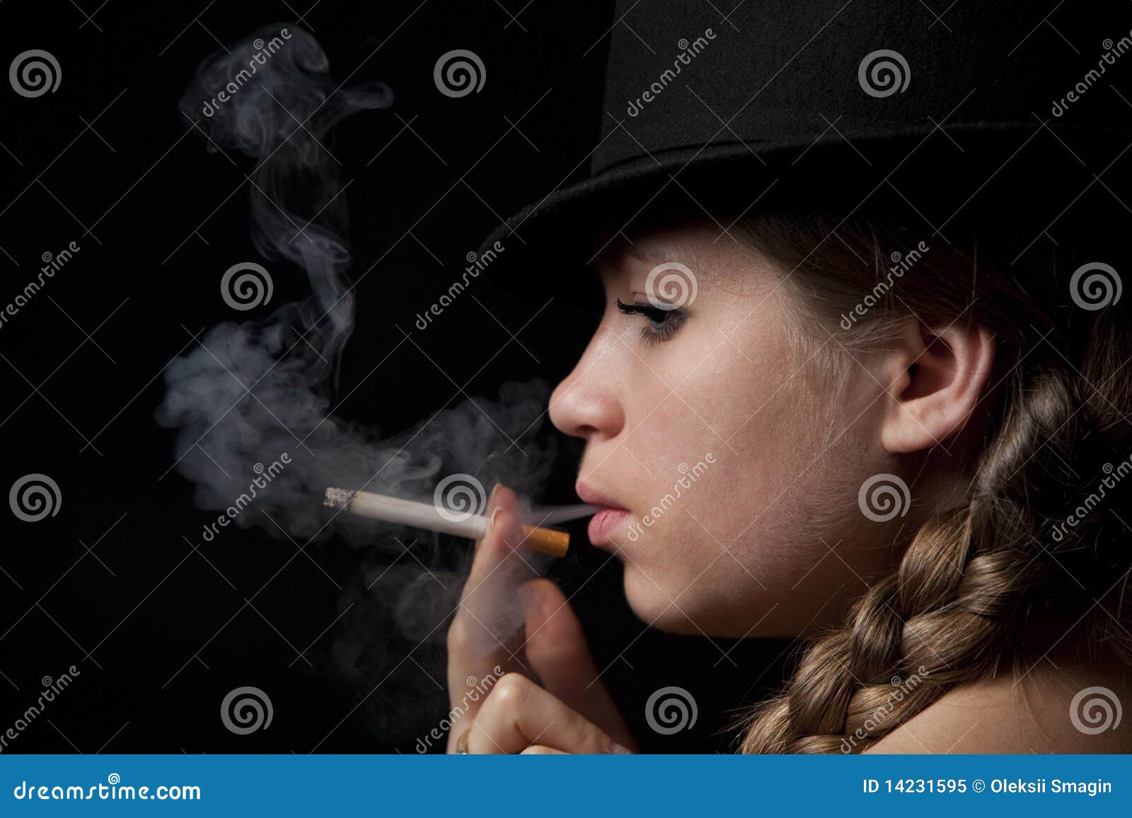 Blonde Teen Girls Smoking Cigarettes