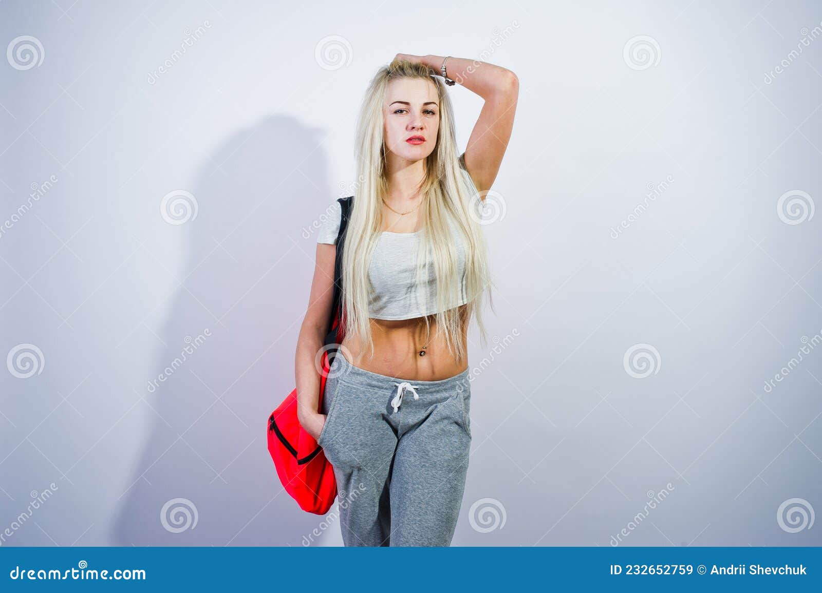 Blonde sporty girl stock image. Image of healthy, active - 232652759