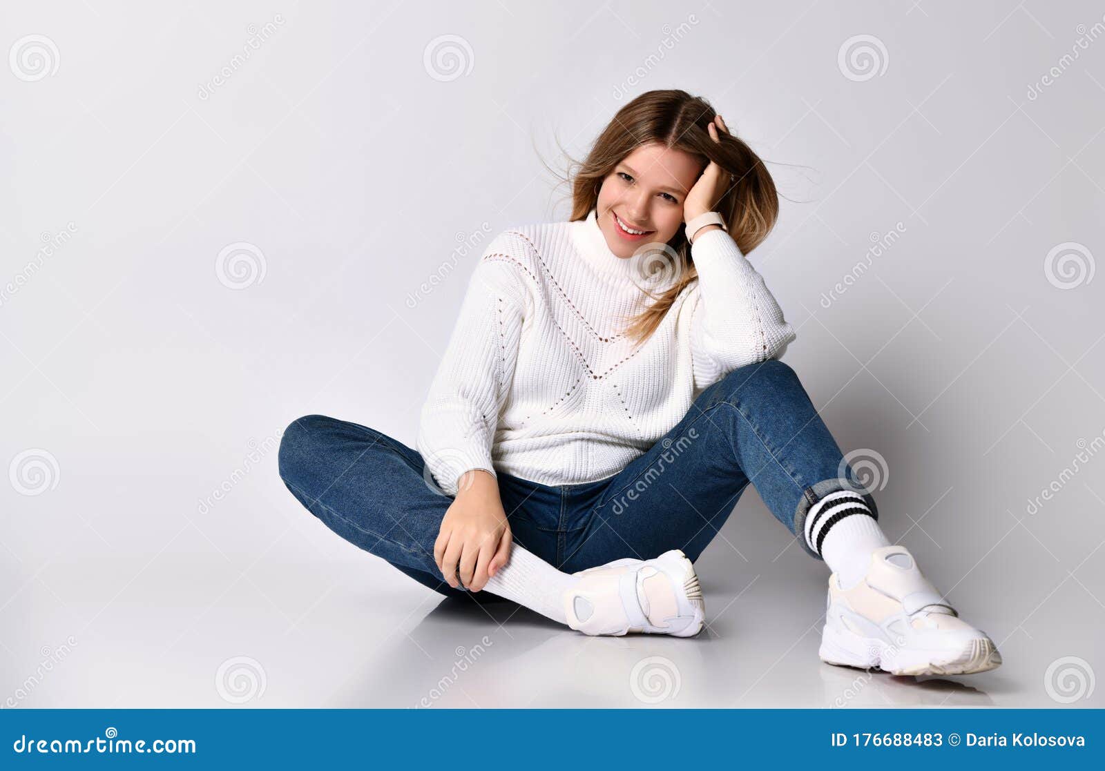 skinny teen white socks
