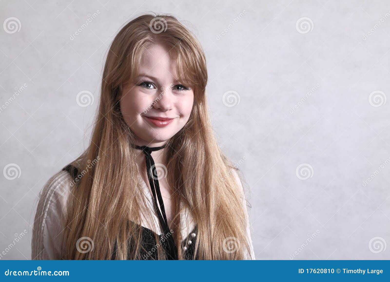 Blonde Teen Girl Smiling