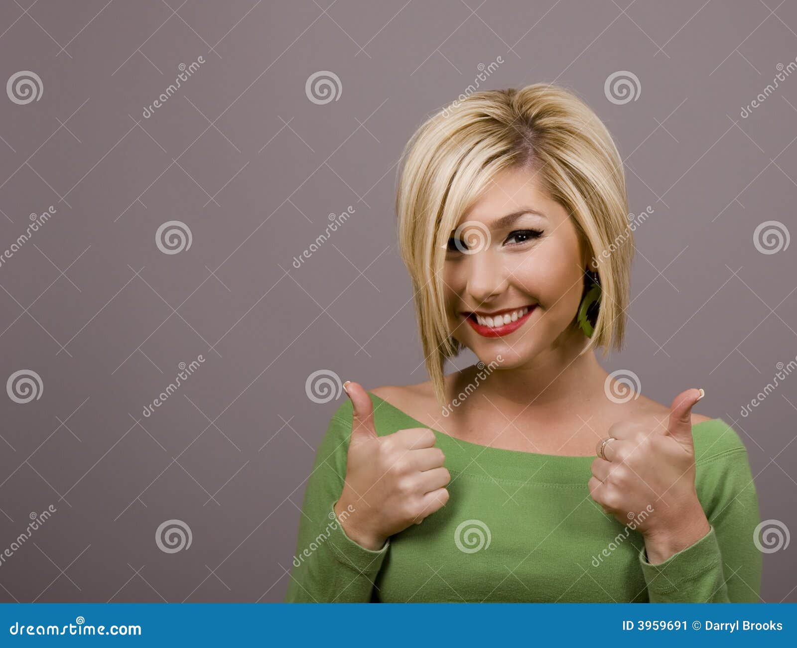 Blonde Thumbs Up Stock Image Image Of Emotion Lovely 39596