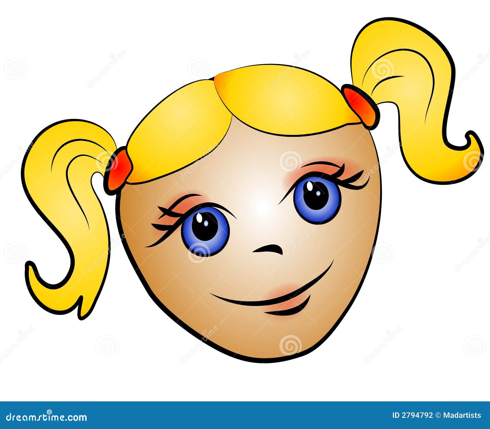 clip art little blonde girl