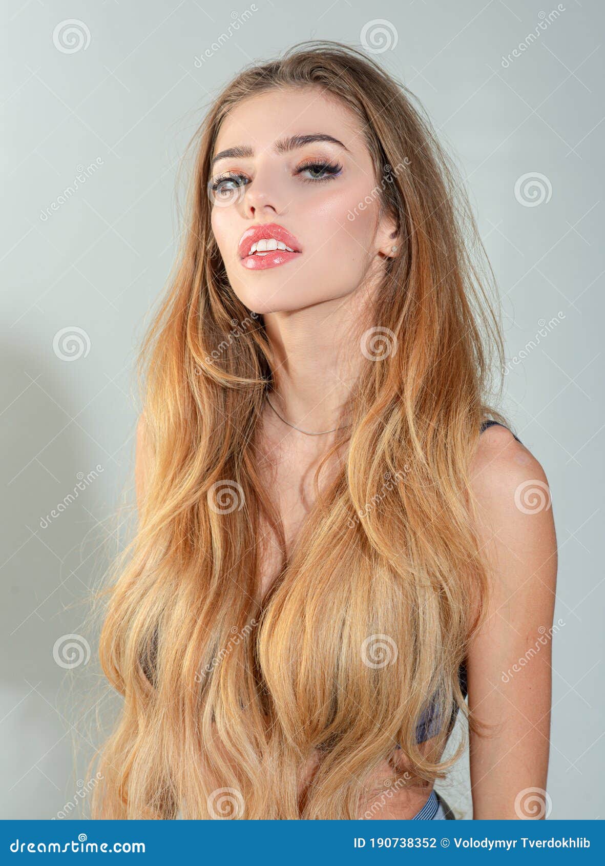 Blonde Woman with Beautiful Hair. Beautiful Woman Face of Gorgeous Girl.  Stock Photo - Image of clean, cheerful: 190738352