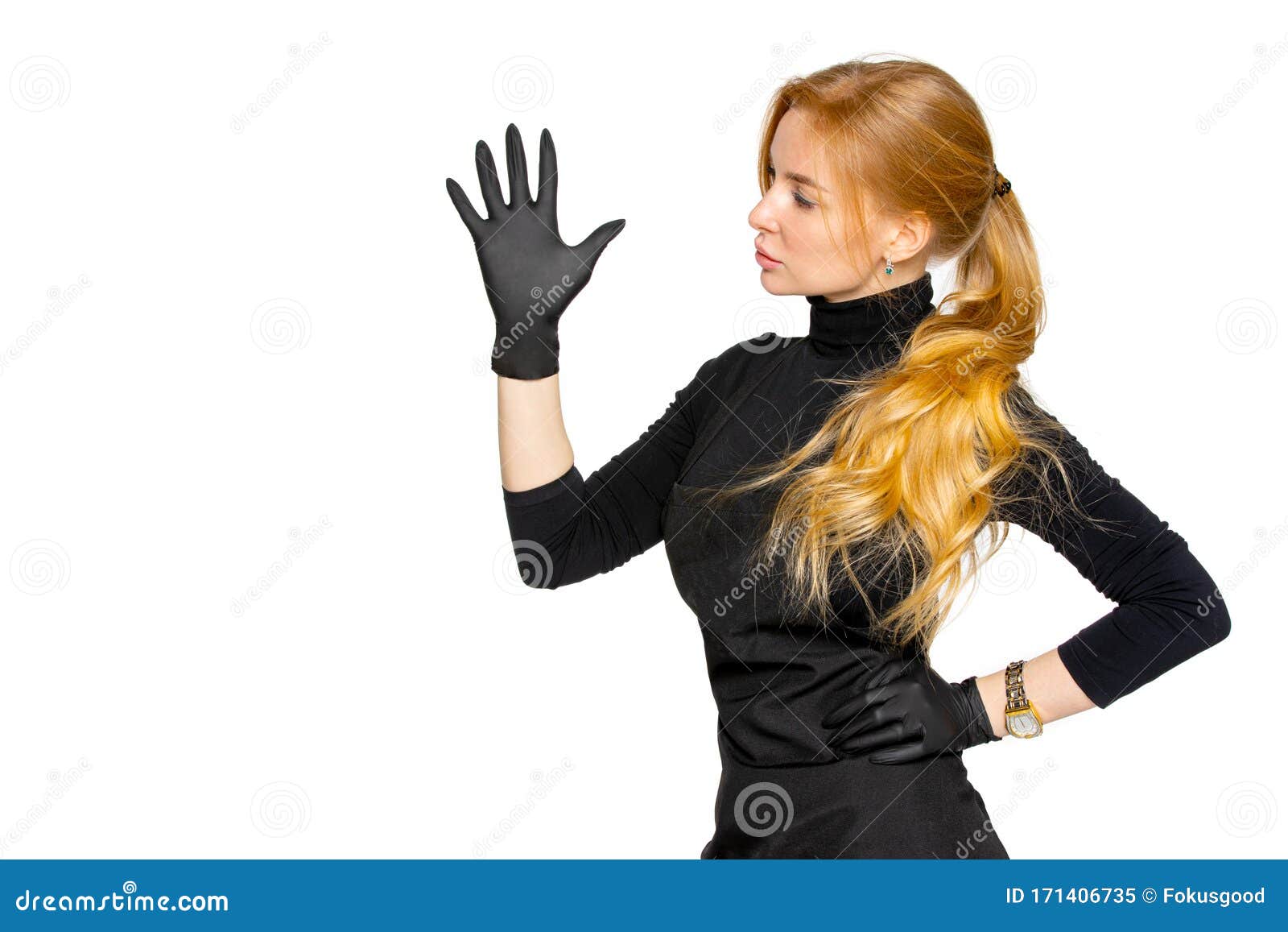 Black Latex Gloves