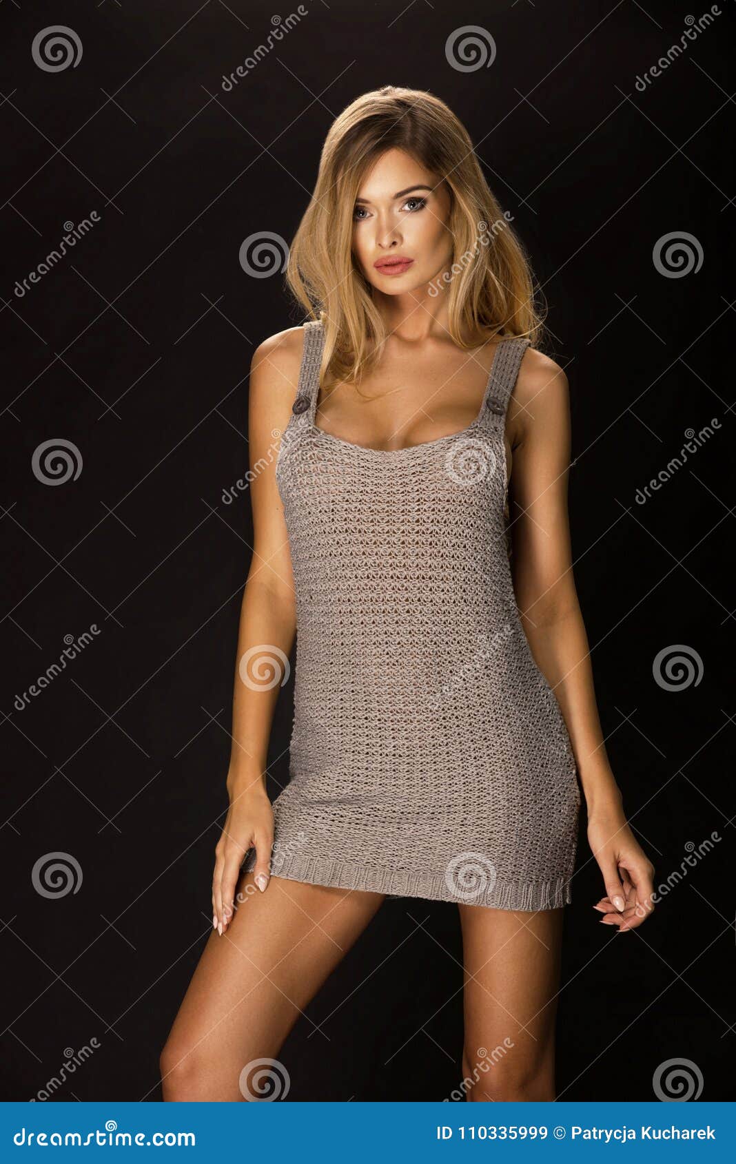 Blonde Woman With Perfect Slim Body Stock Image Im