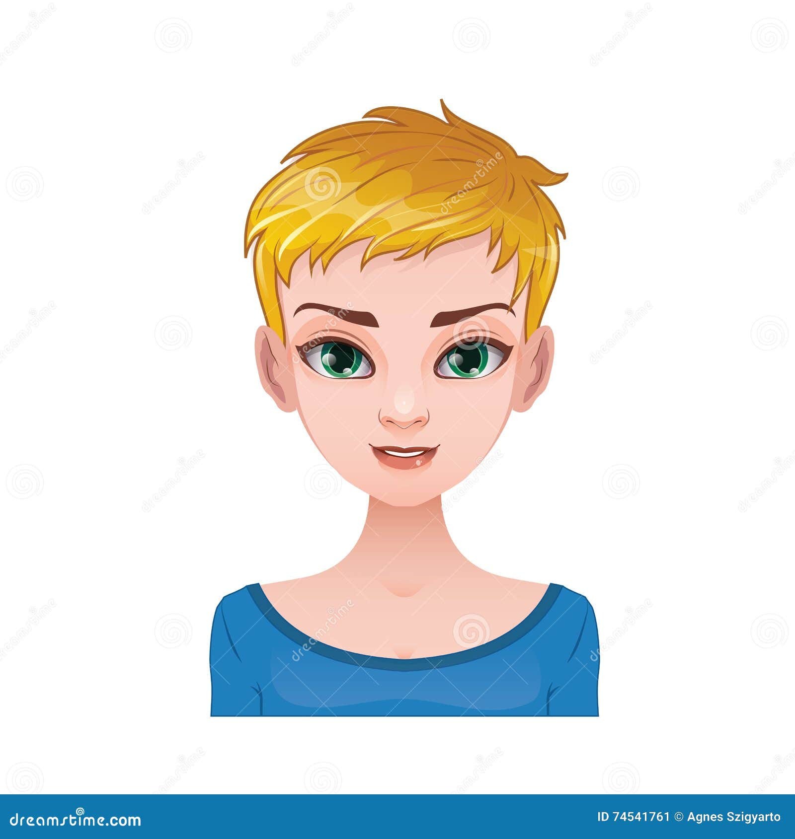 cartoon blonde hair