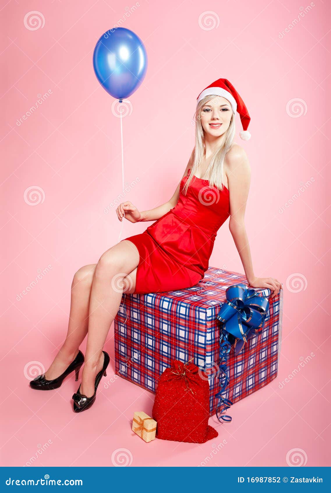 Blonde xmas girl stock photo. Image of caucasian, girl 16987852