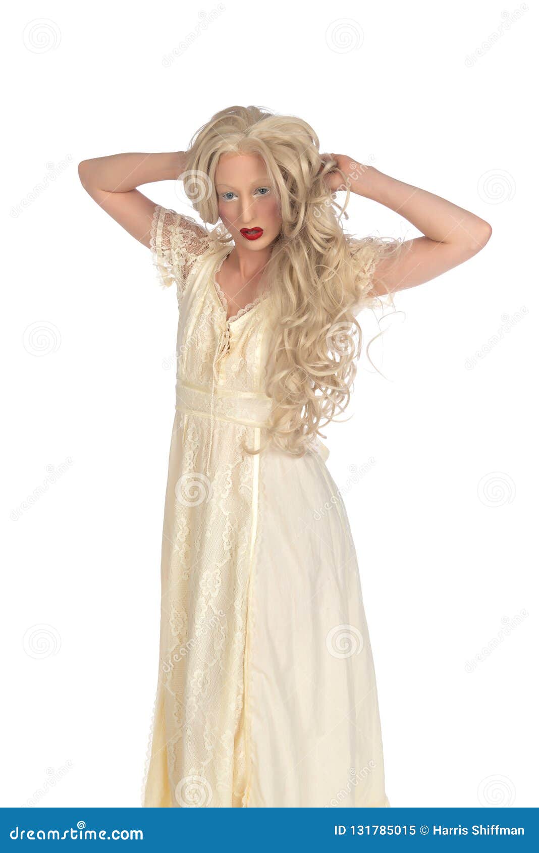 Blonde In Yellow Stock Image Image Of Hair Girl Adult 131785015