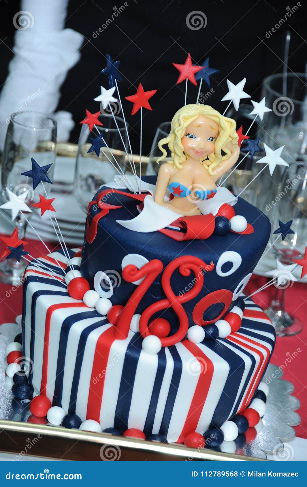 Blondie stock photo. Image of birthday, cake, happy - 112789568