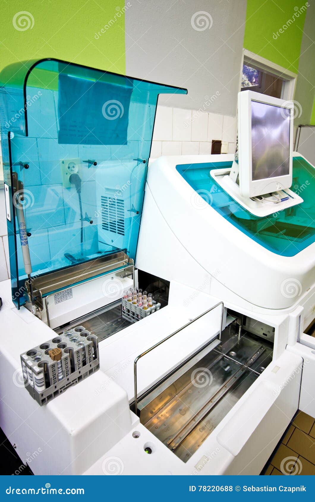 Blood Analysis Machine Detail Stock Photo Image of healthcare, test