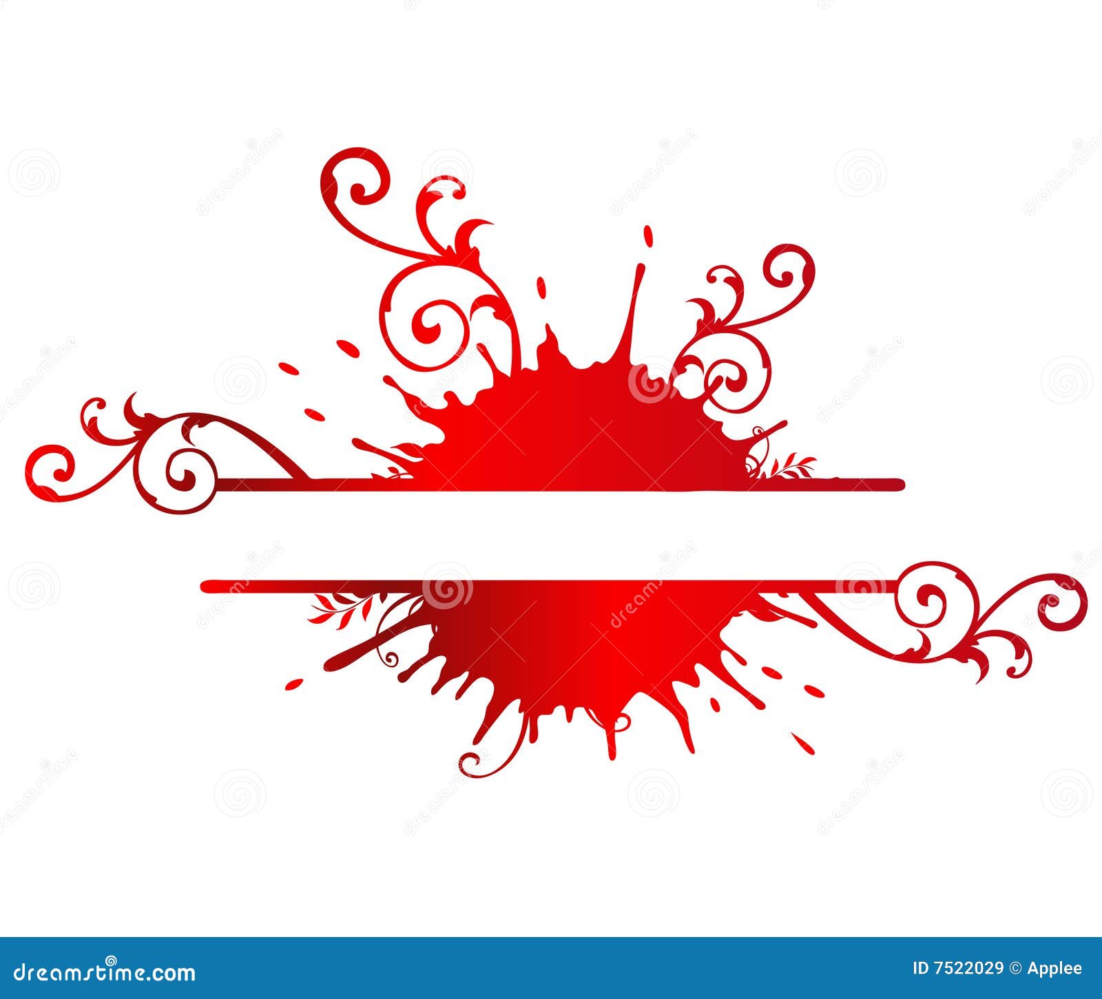 Blood Banner stock vector. Illustration of blue, dirty 7522029