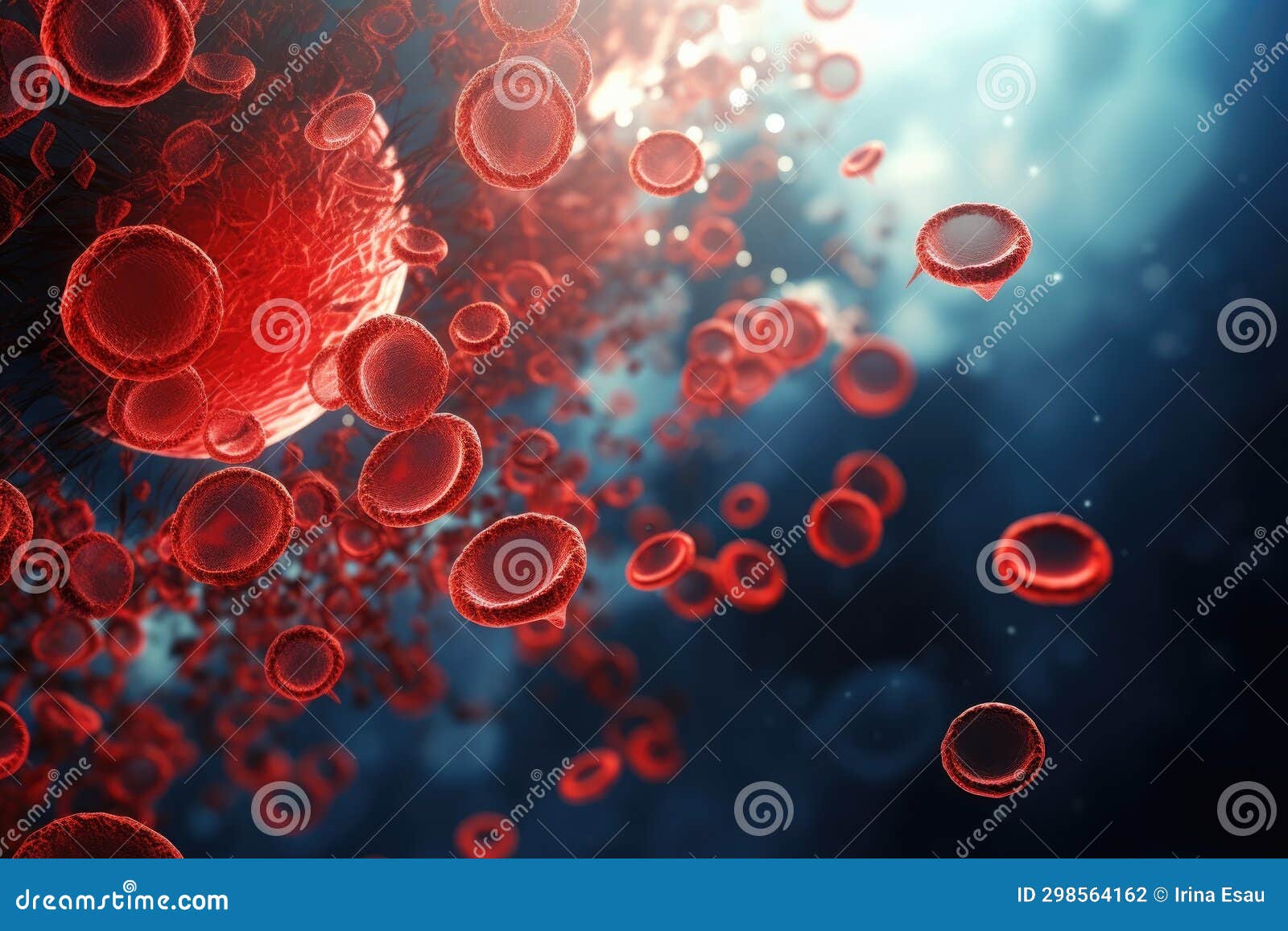 Blood Cells Under a Microscope Stock Photo - Image of physiology ...