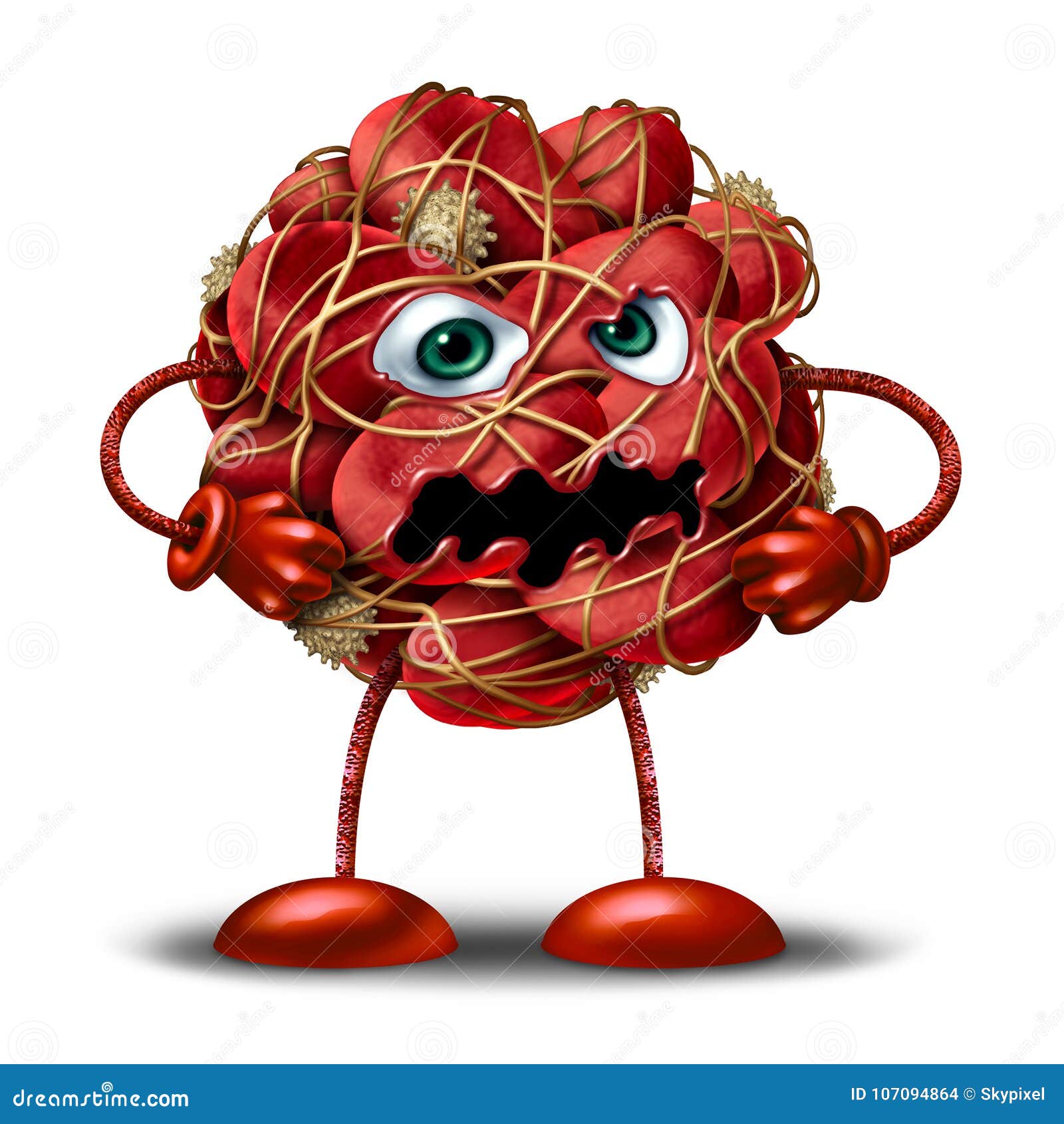Blood Clot Character stock illustration. Illustration of heart - 107094864