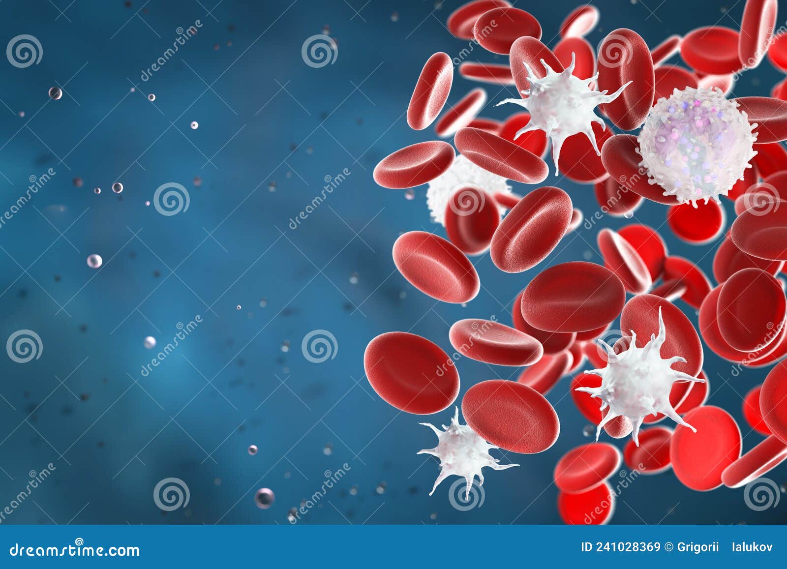 Blood Consists of Red Blood Cells, White Blood Cells and Platelets. 3d ...