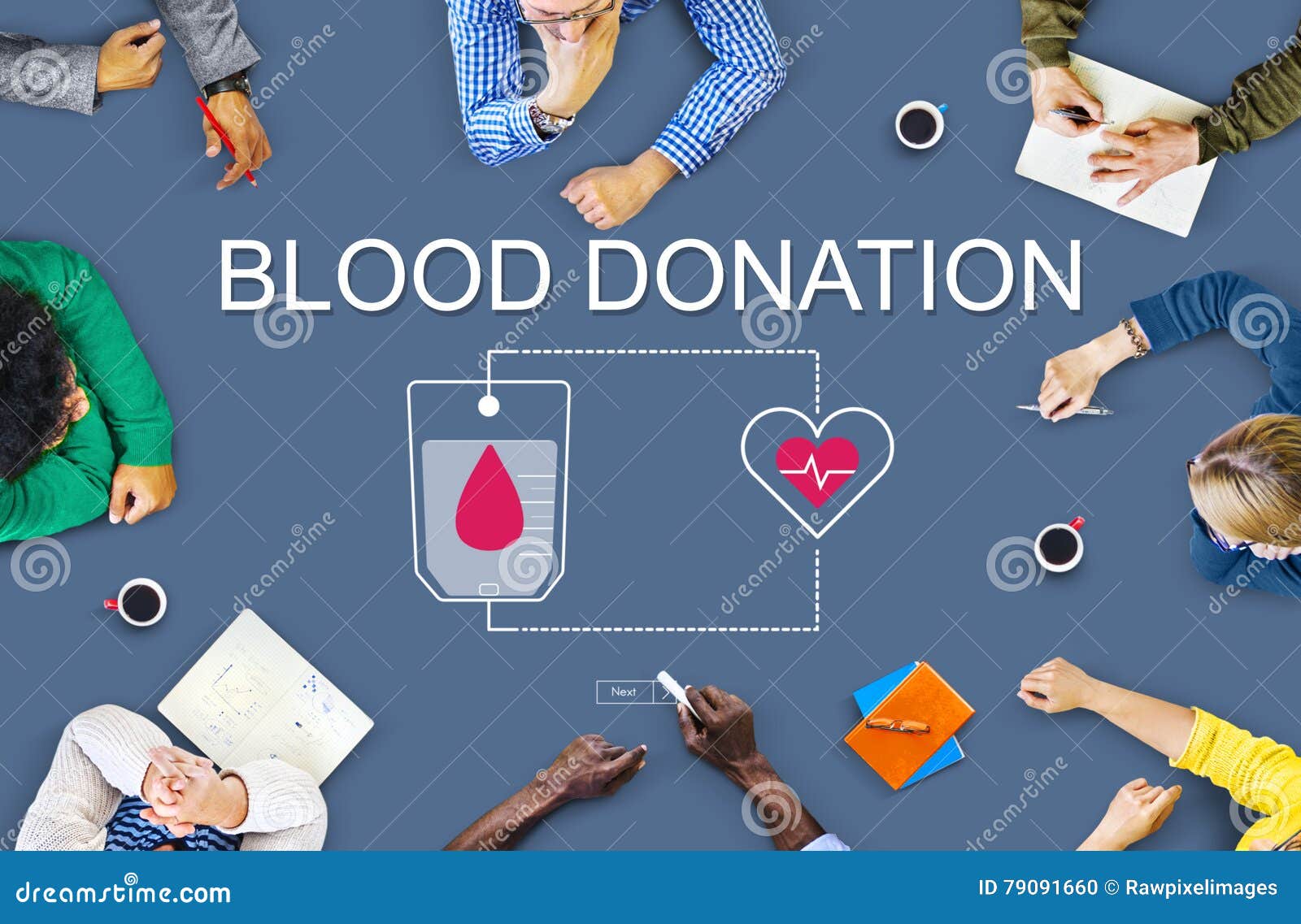 Blood Donation Aid Heart Care Concept. People having a Discussion Blood Donation Aid Heart Care