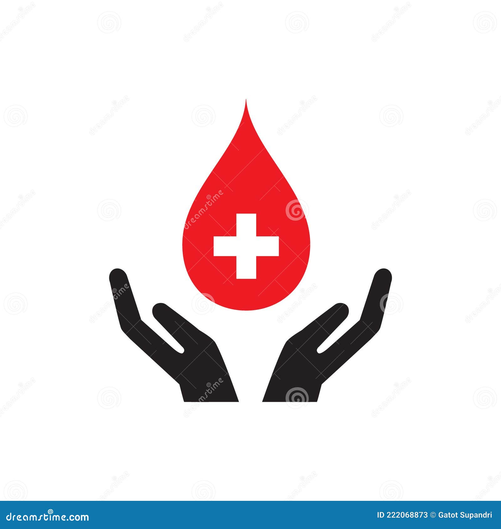 Blood Donation Icon Vector Logo Design Template Stock Vector
