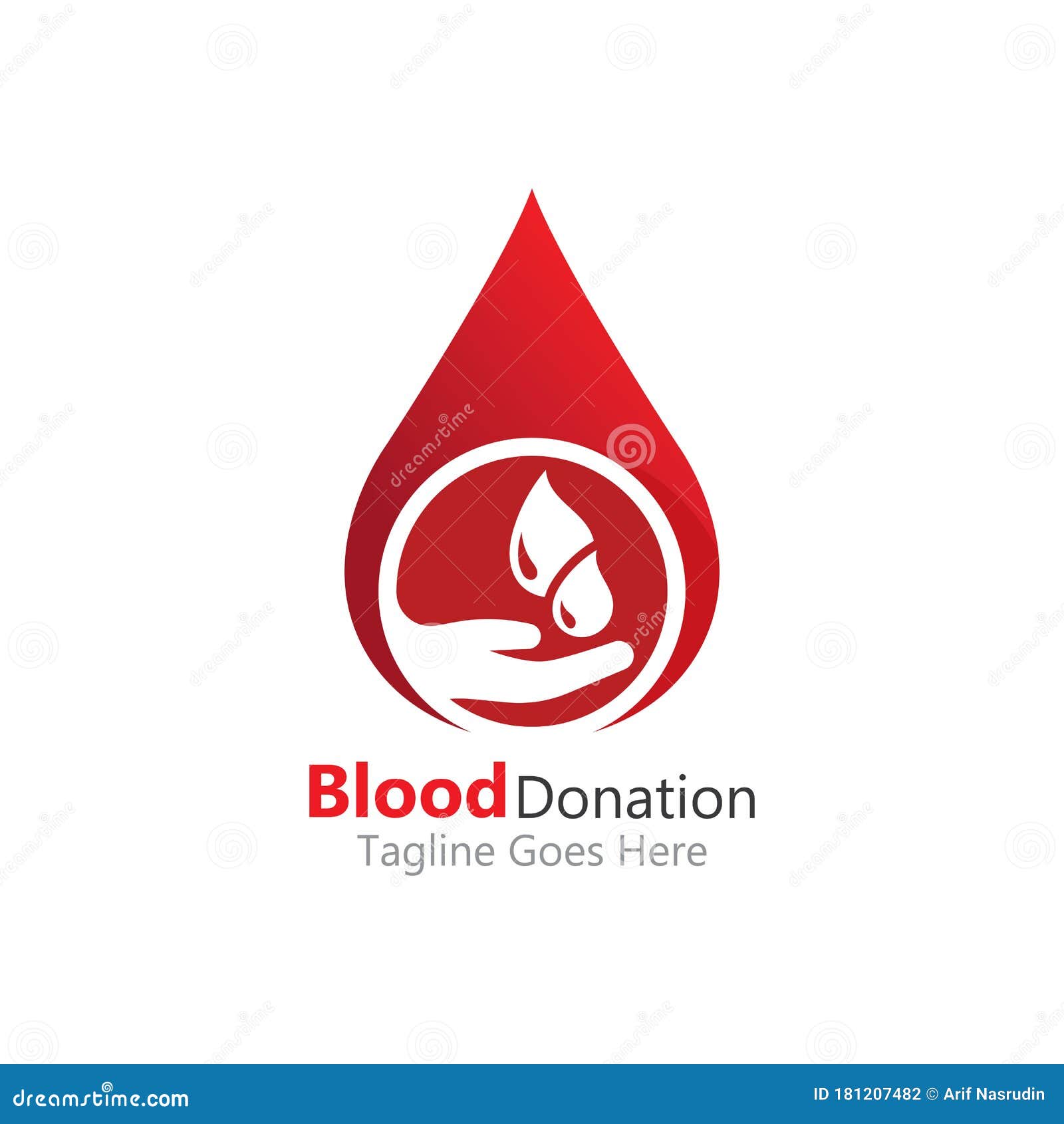 Blood Donation Logo or Symbol Concept Template Design Vector Stock