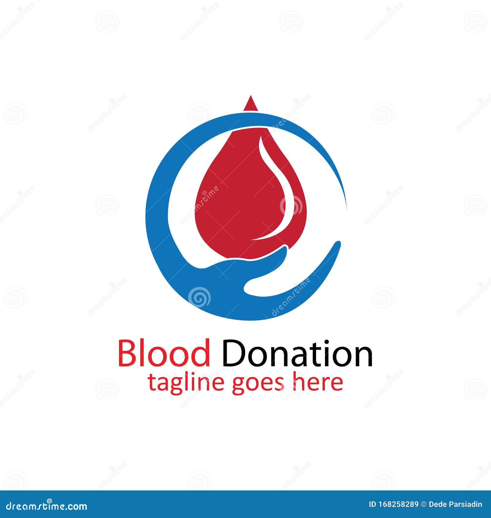 Blood Donation Logo Template Design Vector Stock Vector - Illustration
