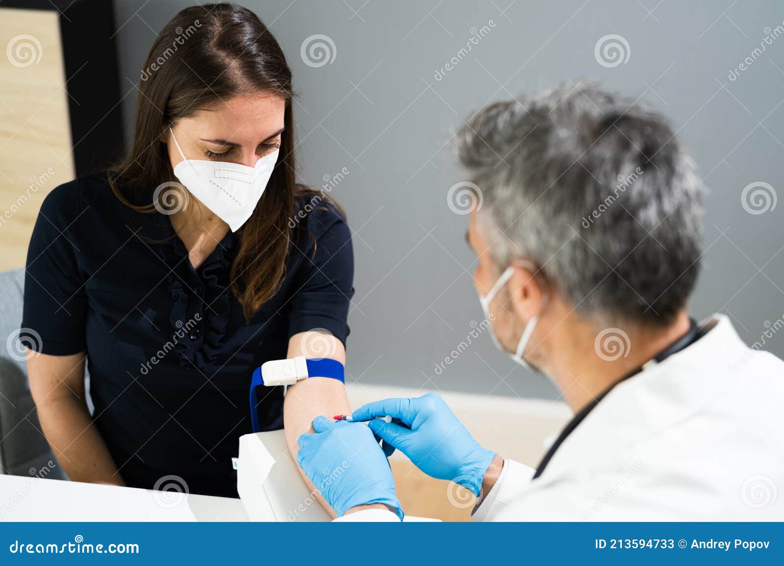 Blood Draw From Elderly Man Stock Image 11352919