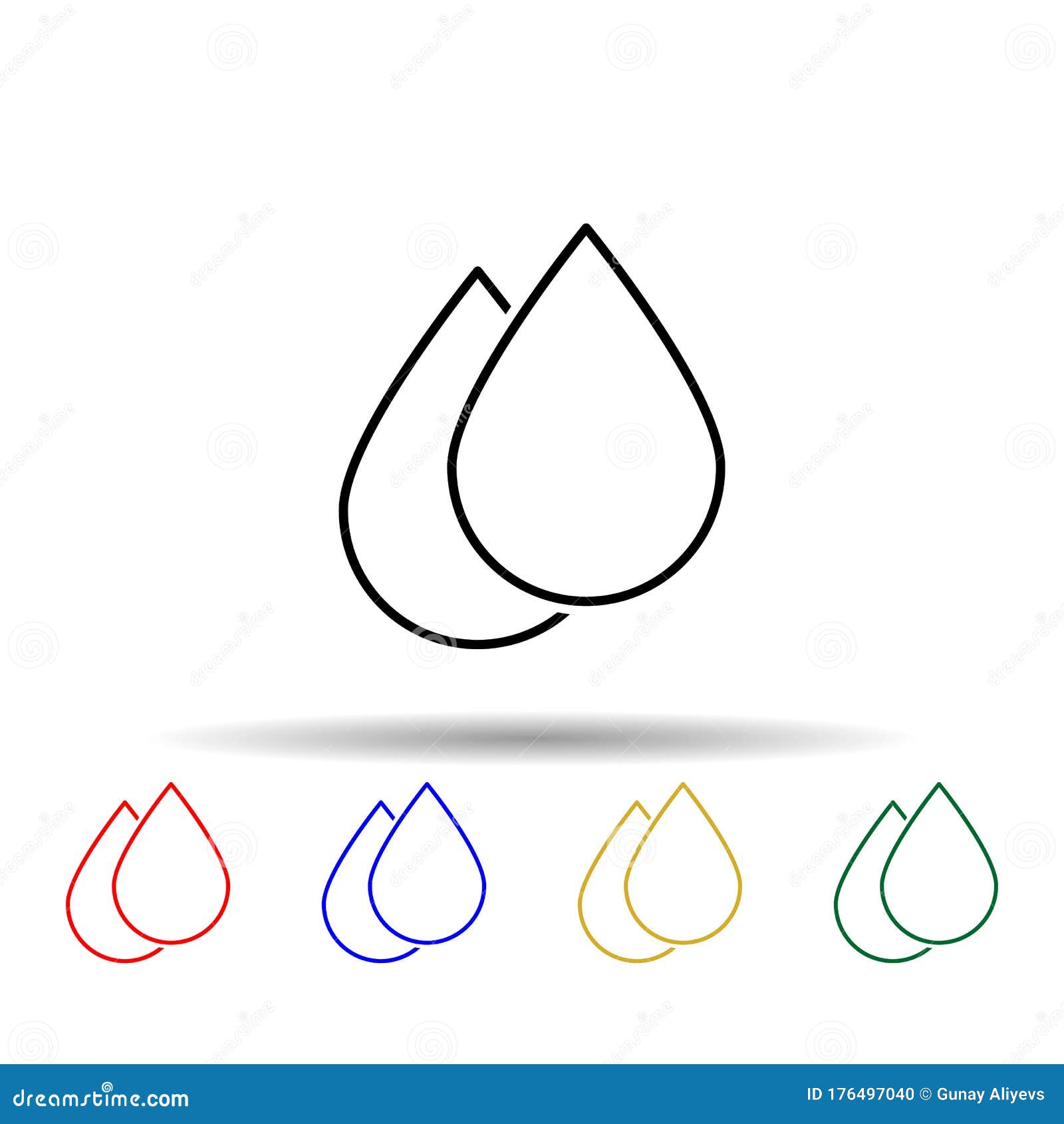 Blood Drop Multi Color Icon. Simple Thin Line, Outline Vector of Blood ...