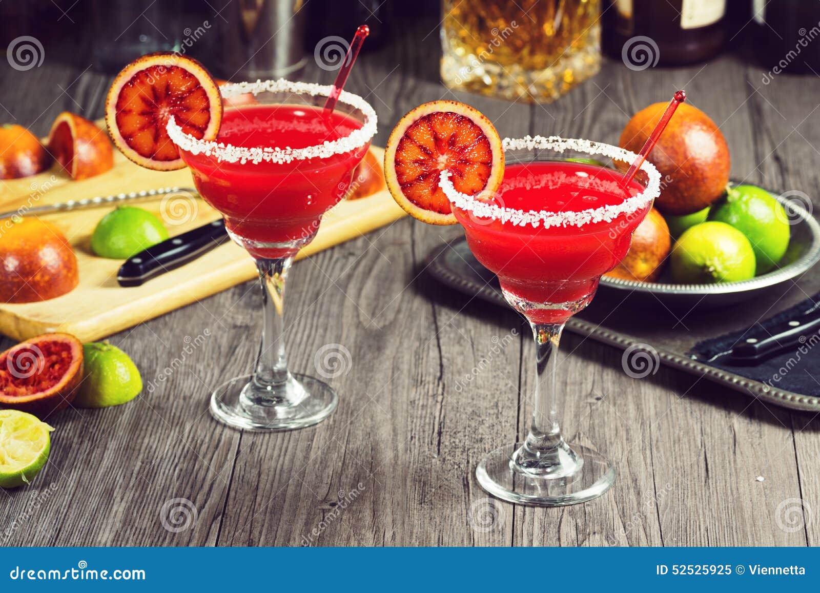 blood orange margaritas with ingredients