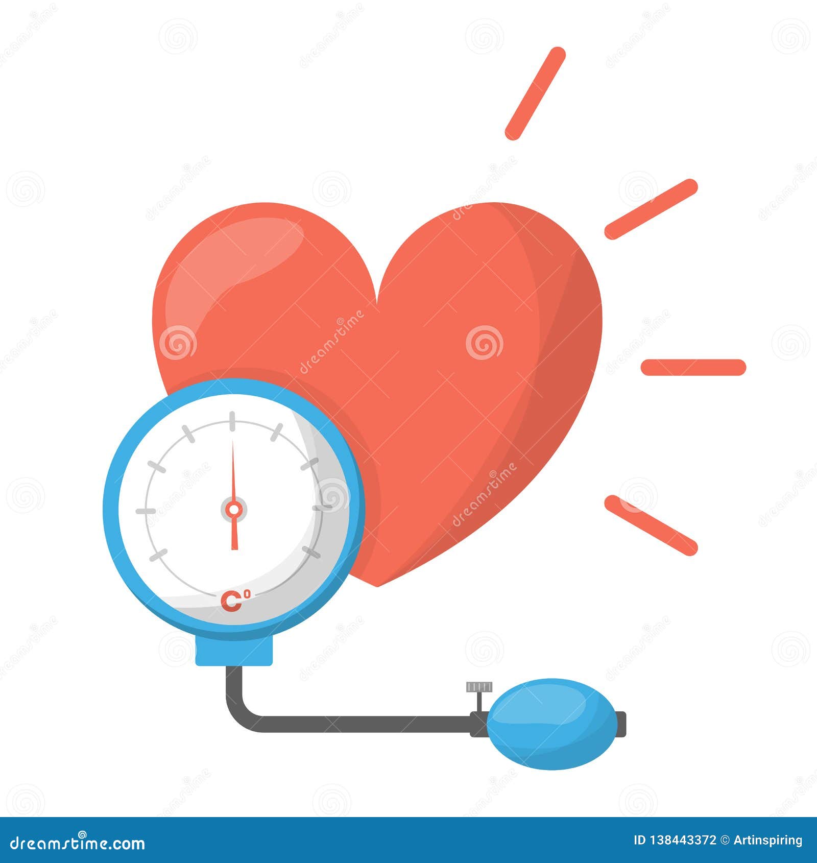 Blood Pressure Concept Icon Of A Heart Stock Vector Illustration Of