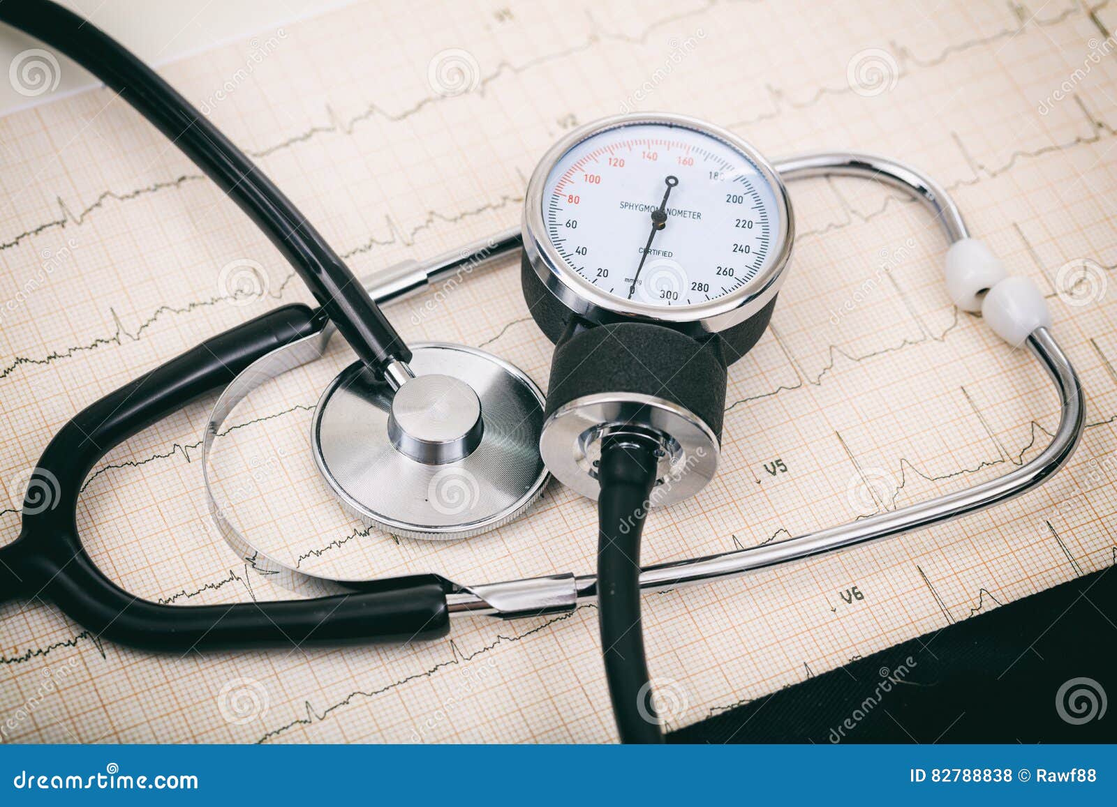 Blood Pressure Manometer on a Cardio Stock Photo Image of diagnosis