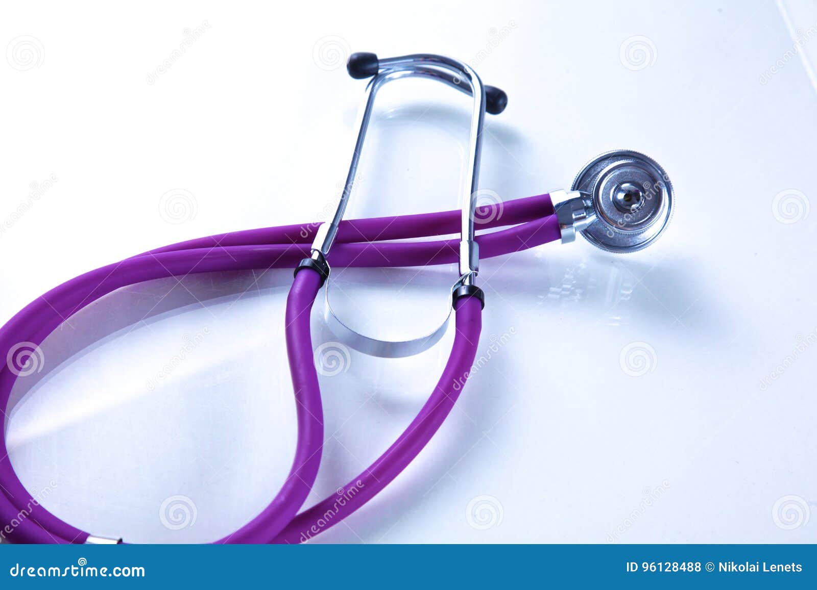 Blood Pressure Meter and Stethoscope, Isolated on White Stock Photo