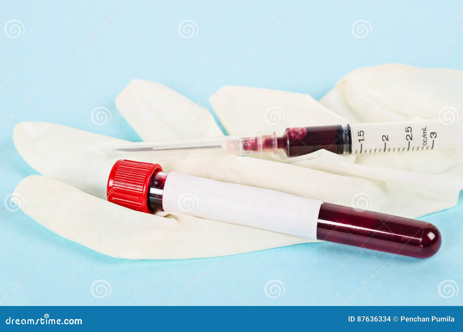 Blood Sample in Tube for Testing. Stock Photo Image of research