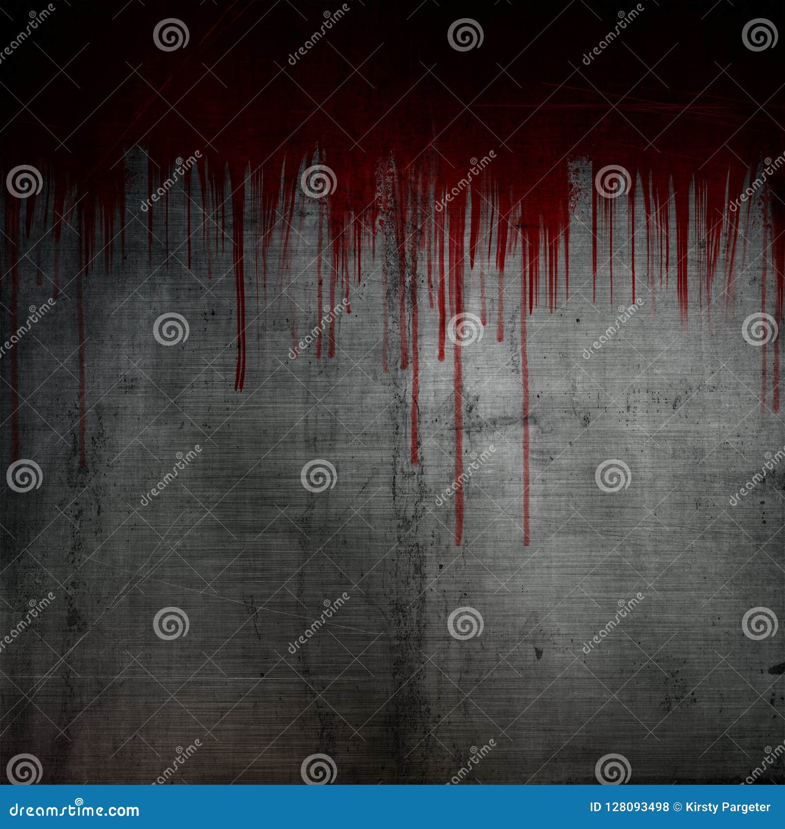 Blood Splatter And Drips On Grunge Metal Background Stock Photography