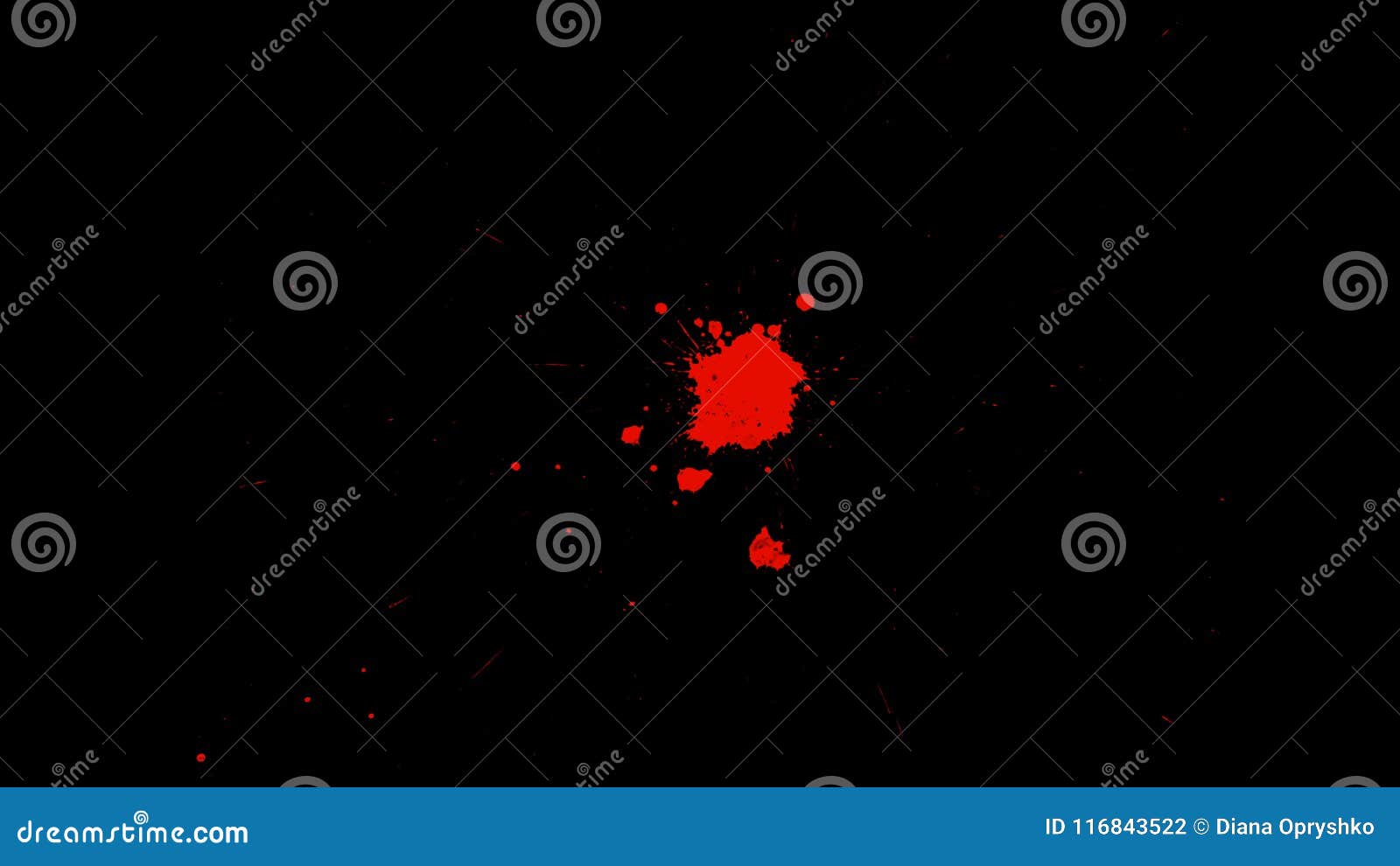 Blood Splatter Over Black Background Stock Photo - Image of