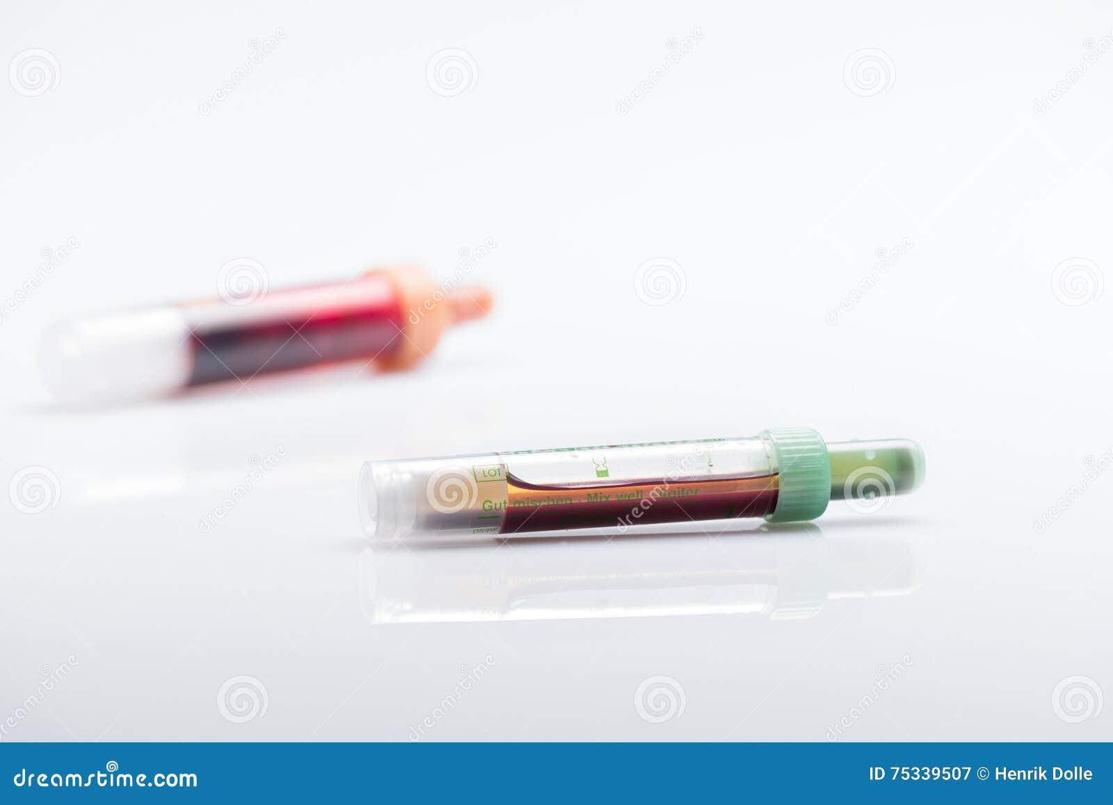 Blood Test, Blood Samples on a Laboratory Form Stock Image Image of