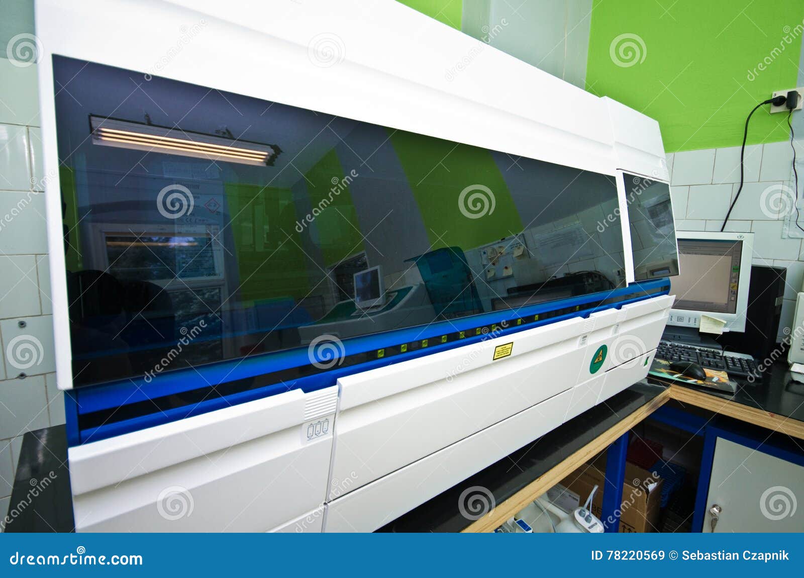 Blood test machine stock image. Image of reflected, blood 78220569