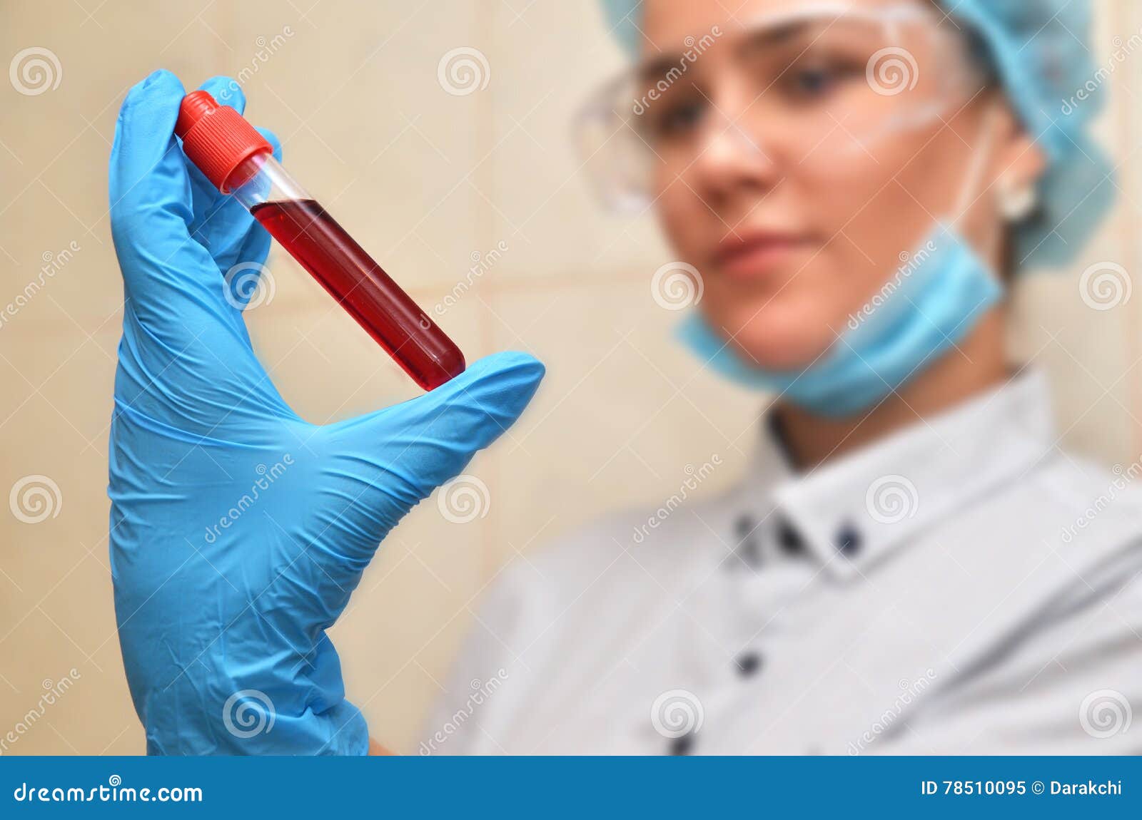 Blood Test Performed by a Medical Worker Stock Image Image of medical