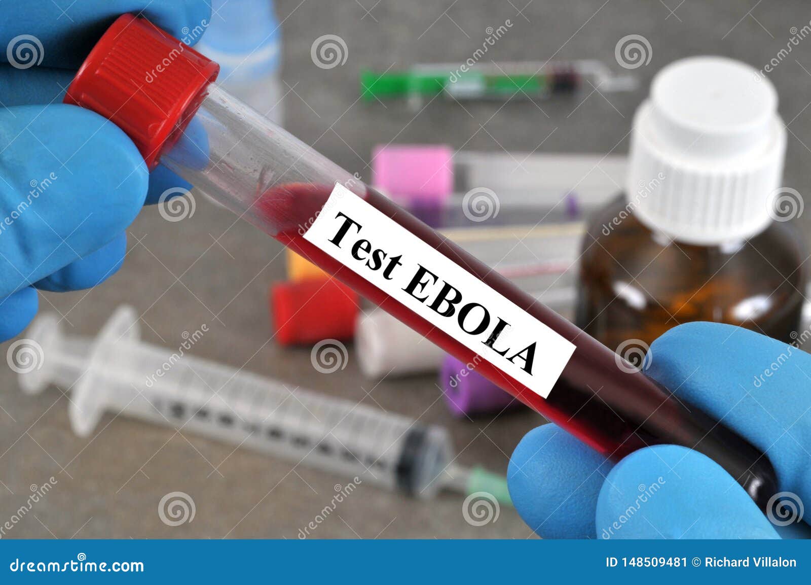 Ebola Virus Test In Close Up Stock Image Image Of Text Test 148509481