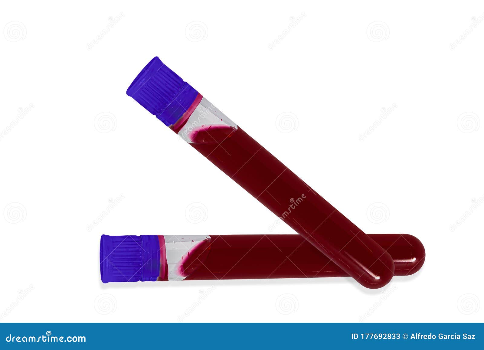 Blood Test Tubes In Laboratory Isolated On White Stock Image Image Of