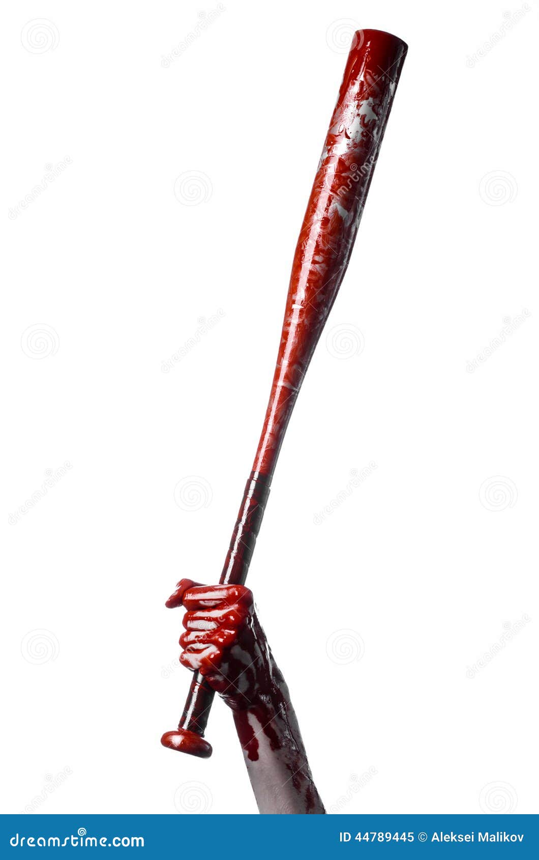 Bloody Hand Holding a Baseball Bat, a Bloody Baseball Bat, Bat, Blood