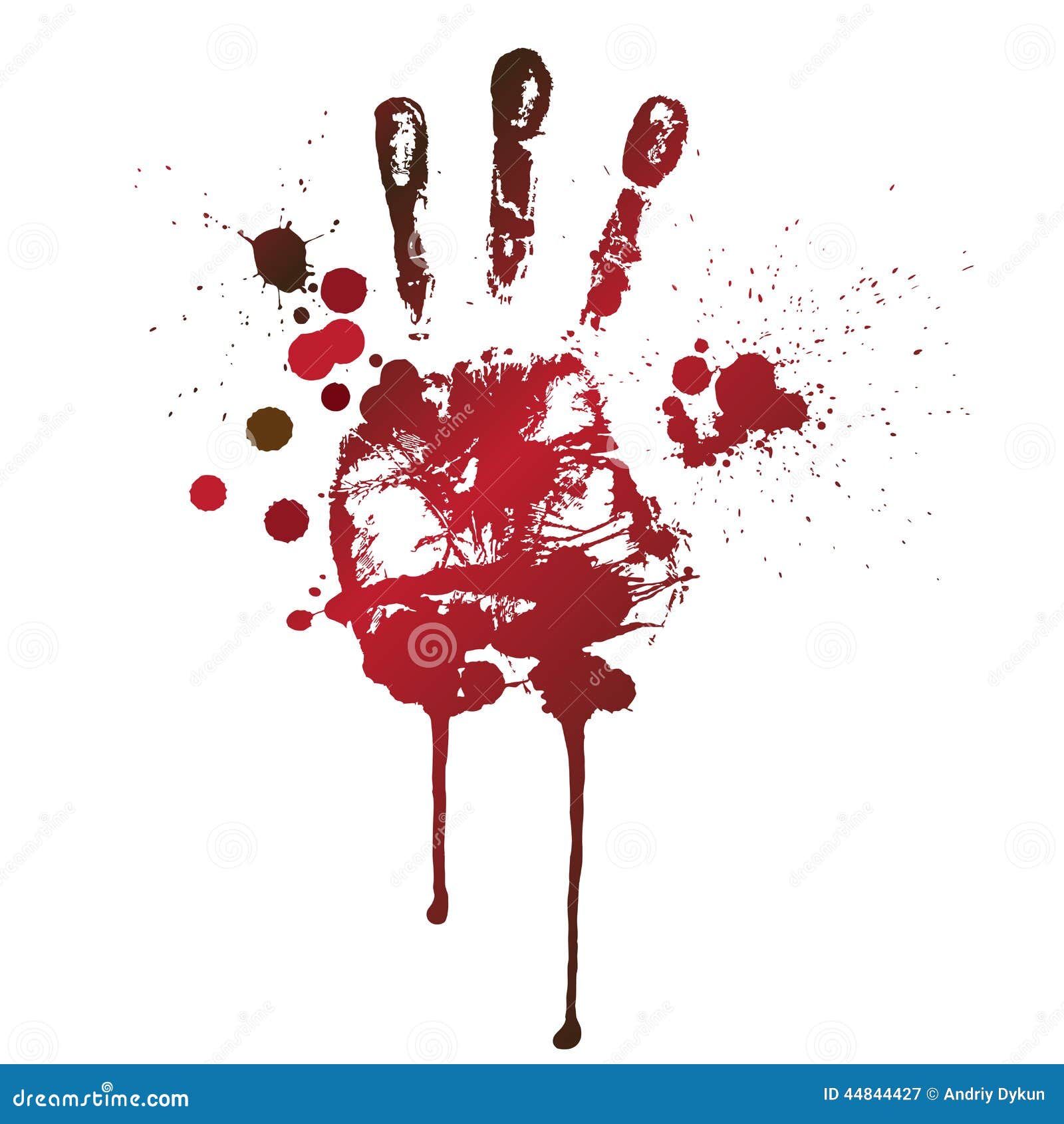 Bloody Handprint Stock Vector Illustration Of Palm Identity 44844427