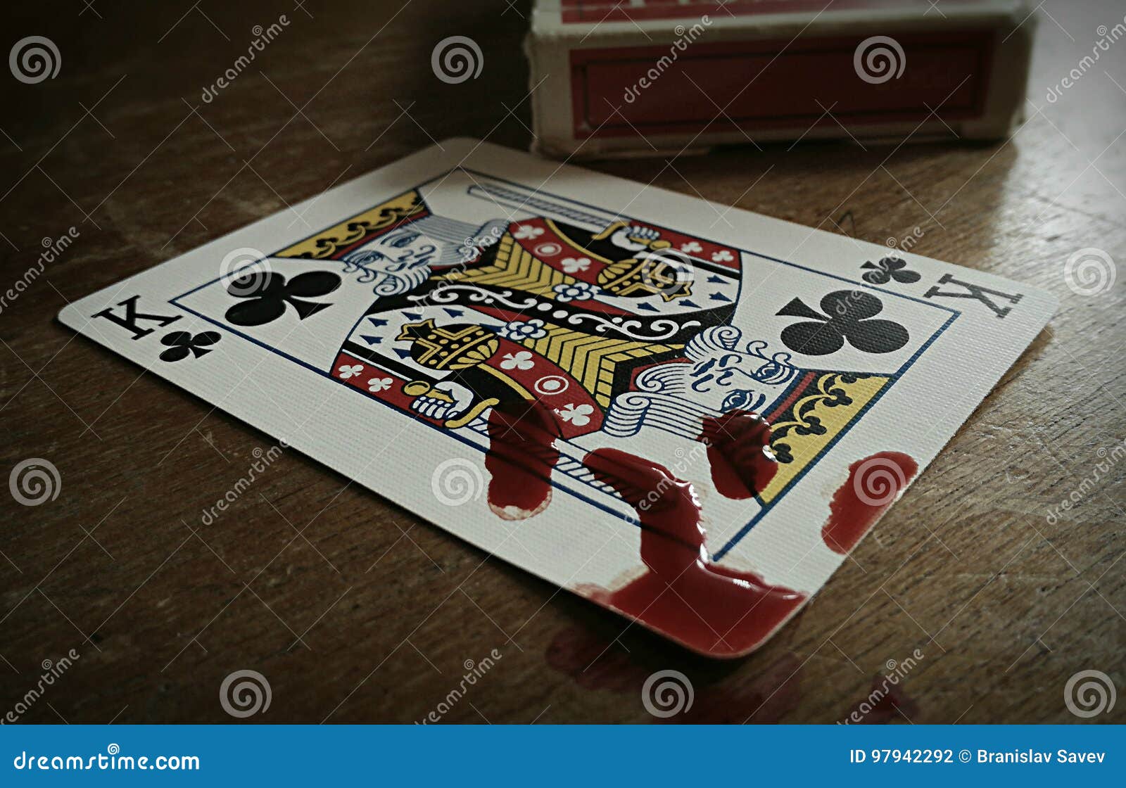 Bloody king stock photo. Image of card, blood, cards 97942292