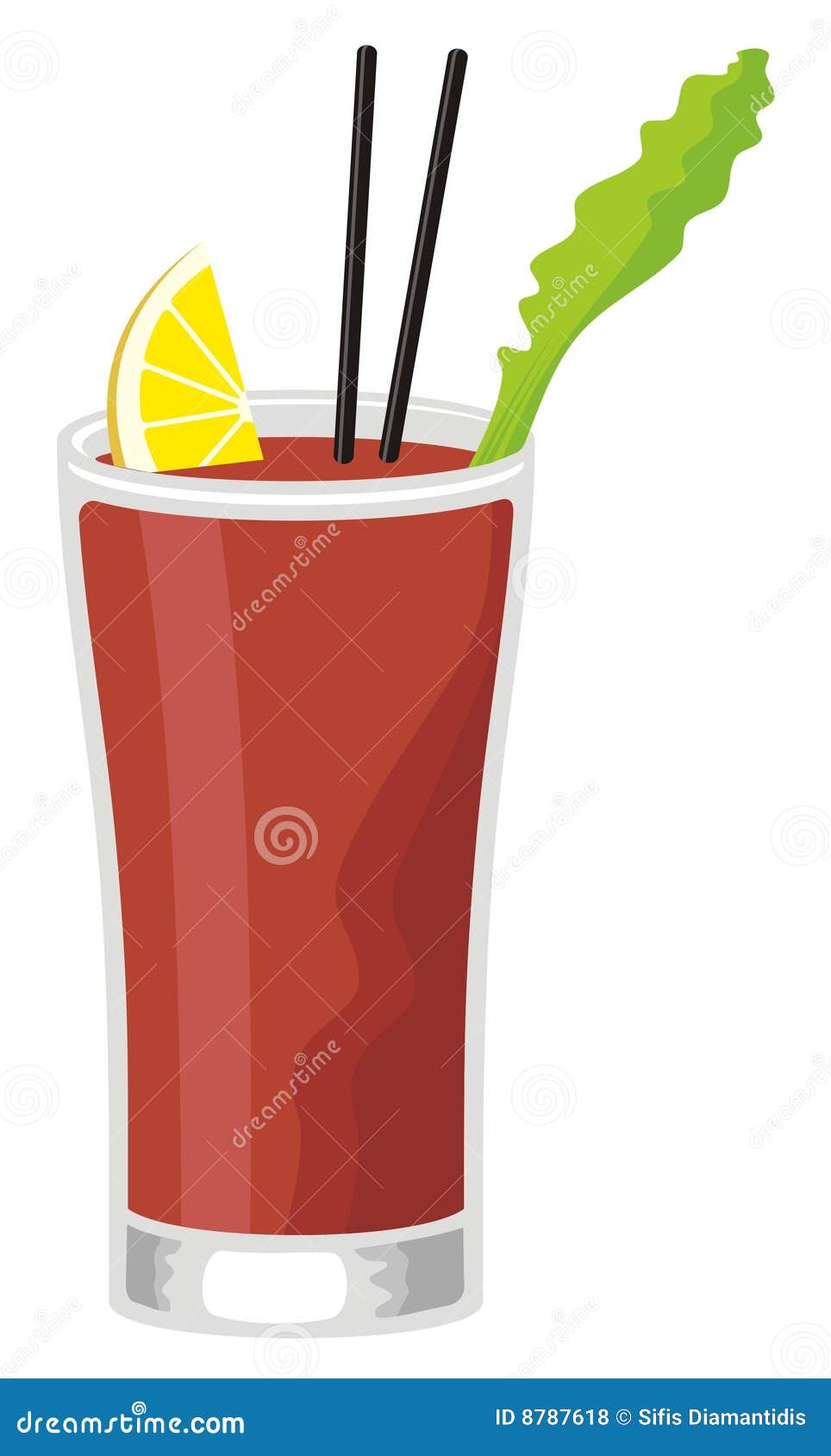 Bloody Mary stock vector. Illustration of lemon, bloody - 8787618