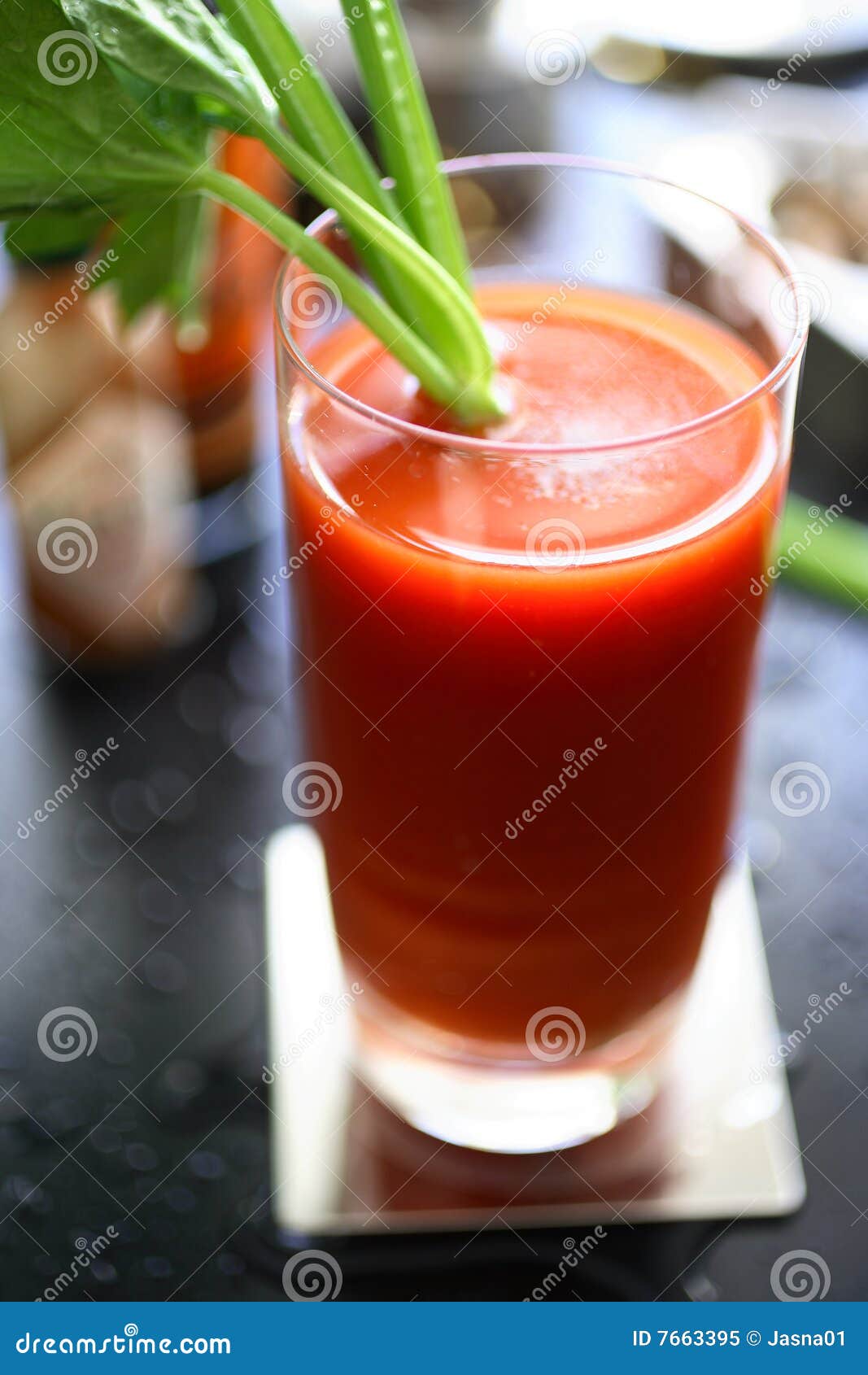 Bloody Mary Cocktail in Glass Stock Image Image of leaves, tomato