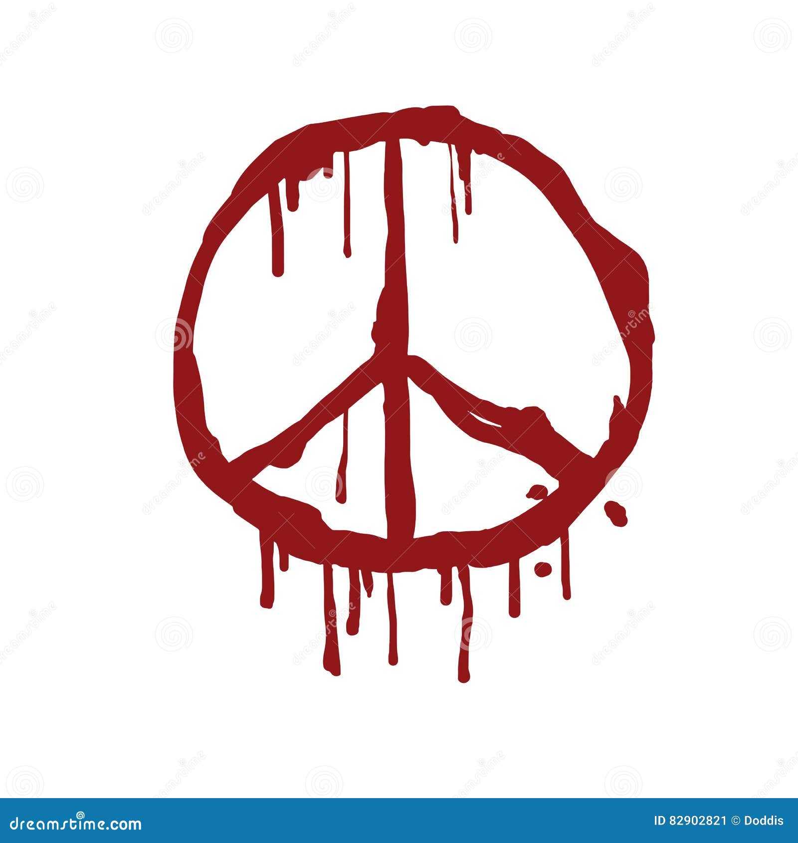 Bloody Peace Sign Vector Illustration Stock Vector - Illustration of