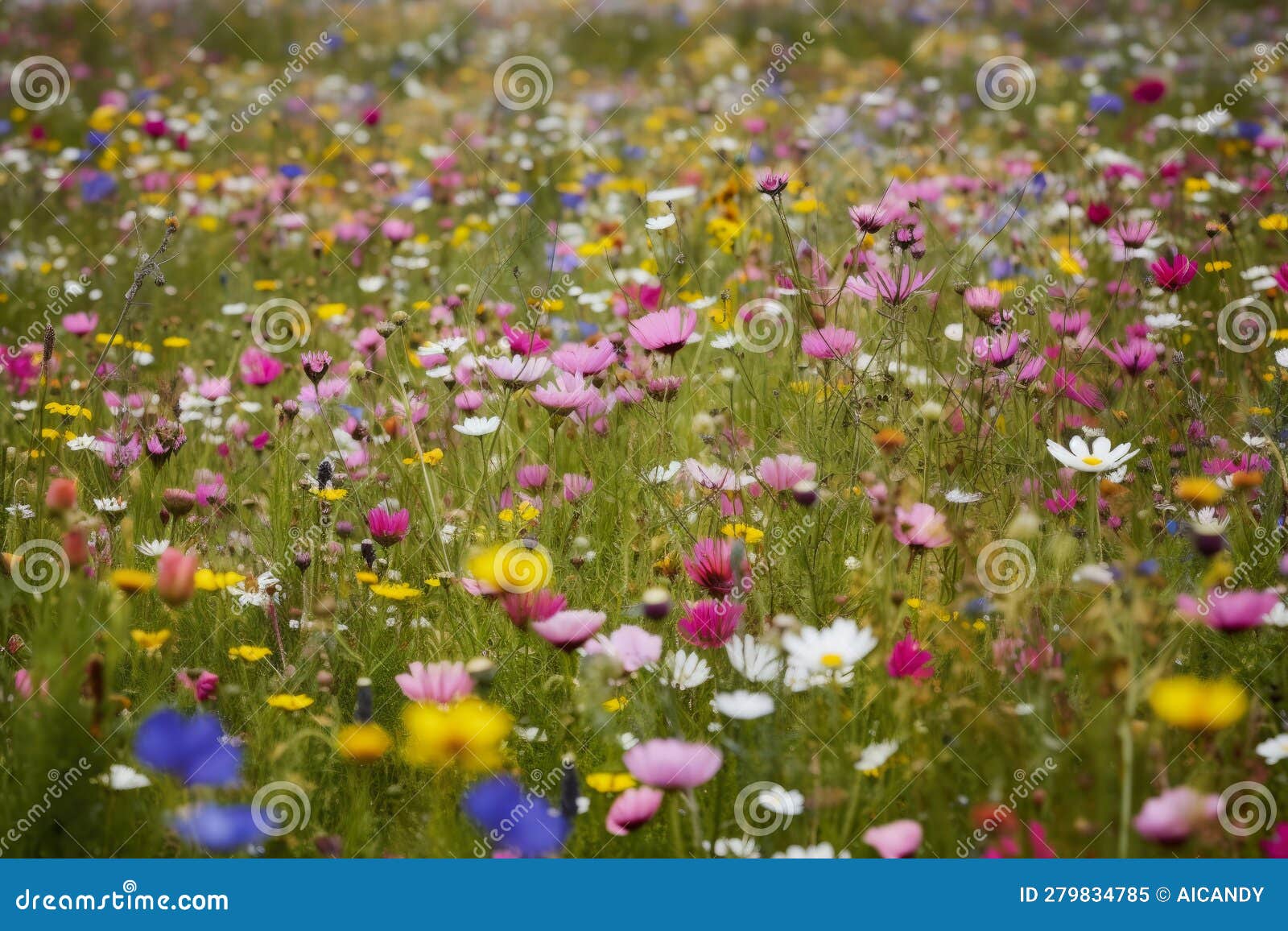 Bloom into Spring Stunning Meadow with a Multitude of Blooming