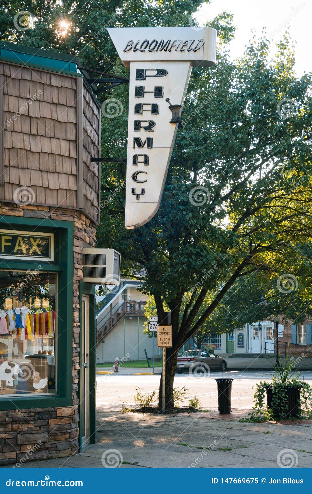 Bloomfield Pharmacy Sign, in New Bloomfield, Pennsylvania Editorial