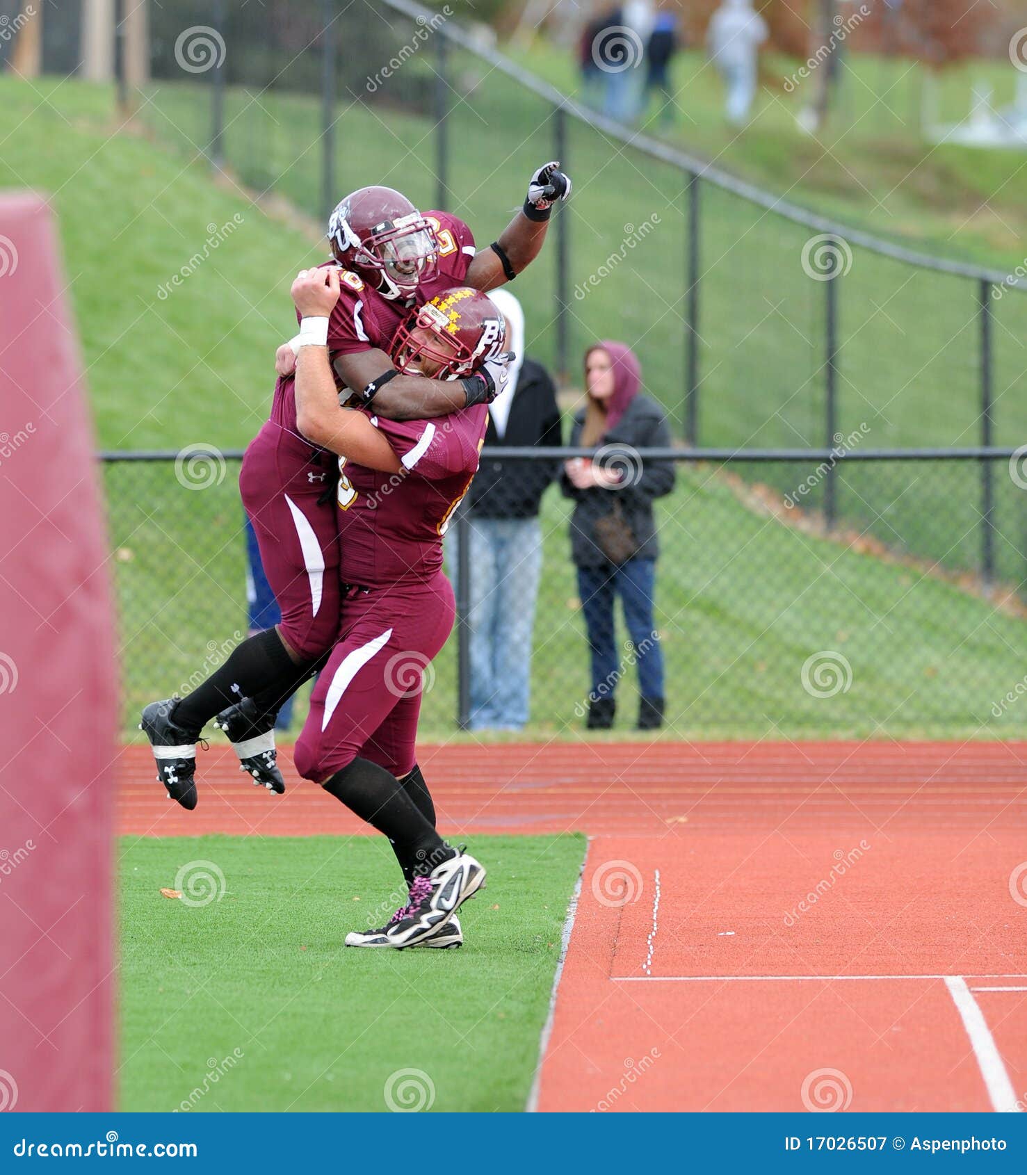 Bloomsburg Football Touchdown Celebration Editorial Photography Image