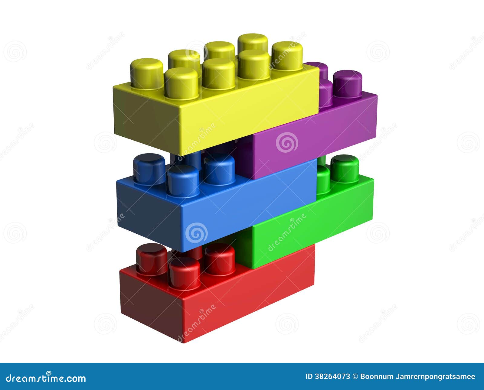 Bloques del lego 3D stock de ilustración. Ilustración de aprendizaje -  38264073
