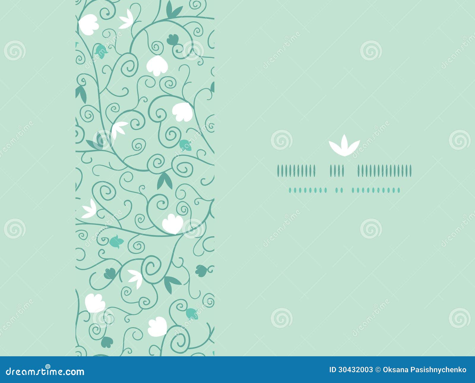 Blossoming Branches Horizontal Seamless Pattern Stock Vector
